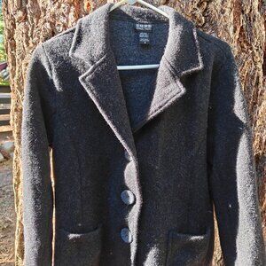 NTCO NOMADIC TRADERS Wool Pea Coat Women's Medium Charcoal
